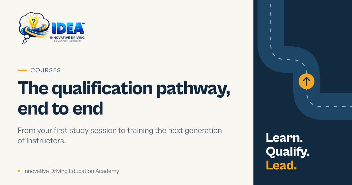 Driving instructor courses: Level 5 and Level 8 · IDEA